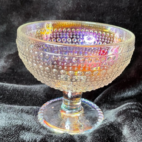 MCM Rare Vintage Iridescent stemmed glass/bowl - Picture 1 of 3